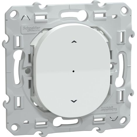Interrupteur mécanisme OVALIS blanc 4A zigbee pour volet roulant SCHNEIDER S320567W