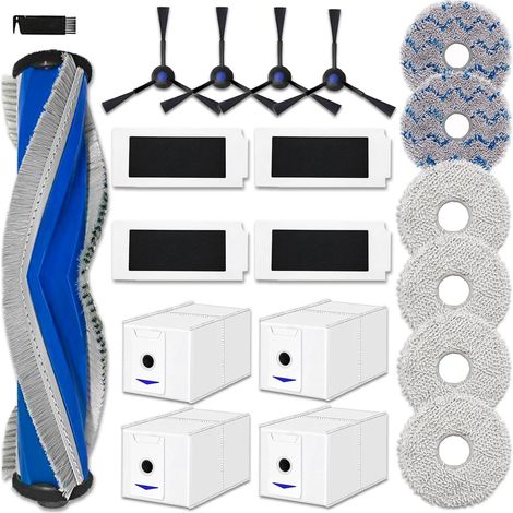 Kit de accesorios para Ecovacs Deebot T30 Pro Omni / T30 Omni: 1 cepillo giratorio, 6 almohadillas de limpieza, 4 filtros, 4 cepillos laterales, 4 bolsas de repuesto. (1/5)