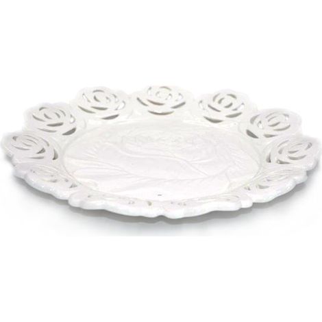 Piatto Decorativo da Tavolo in Ceramica Smerlo 26 cm (1/2)