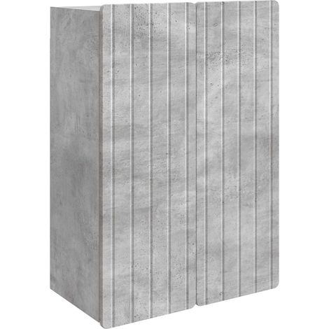 Wandschrank Betongrau 66 x 34,5 x 92 cm Holzwerkstoff vidaXL