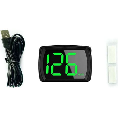 Affichage tête haute pour voiture, compteur de vitesse numérique GPS pour voitures, camions, SUV et motos, affichage de la vitesse en km/h, lot de 1 (1/5)