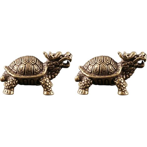 de bureau vintage en laiton lot de 2 pi ces motif tortue (1/5)