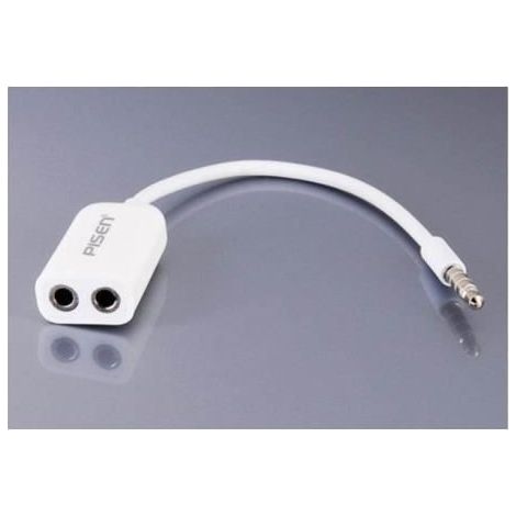 Prise double jack 3,5mm blanc pour iPod/iPhone/iPad