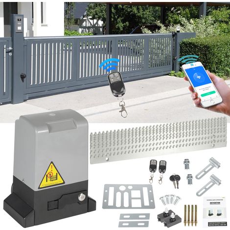 Einfeben – Kit de motorisation de portail coulissant 370W – Charge max 800kg – Longueur max 12m – Tension 220V – Moteur silencieux IP44