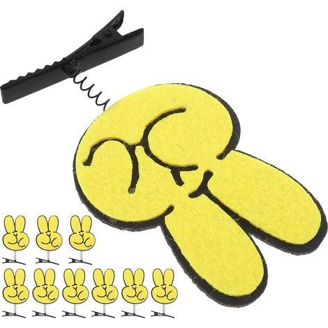 10 Pieces Yellow Hand Clips for Decorative Hair Clips (1/5)