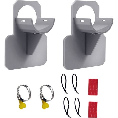 Supports De Tuyau De Piscine,2 Pièces Support de Tuyau de Piscine,Support Pour Tuyau D'eau De Piscine,Supports De Tuyau Pour Piscine De 3,8CM,Upport De Tuyau de Piscine pour Piscine Hors Sol (Gris) (1/5)