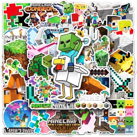 100 autocollants Minecraft pour enfants et adultes, imperméables (1/5)