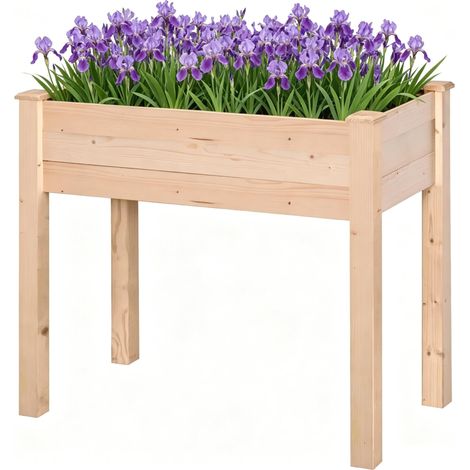 GagaBac surélevé jardin bois naturel 86 x 46 x 76 cm (1/5)