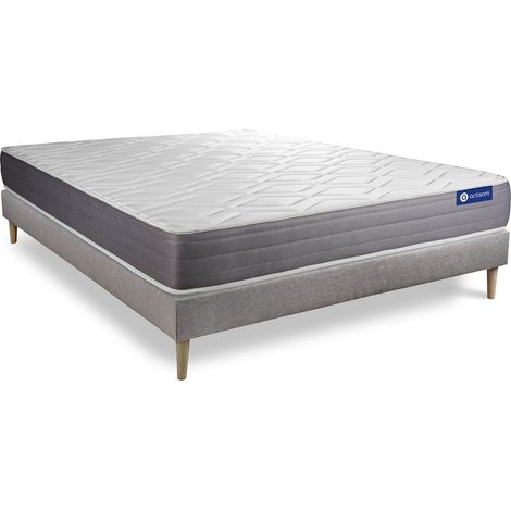 Actilatex dream matratze 180x210cm + Bettgestell mit lattenrost - Dicke : 22cm - Latex und Memory-schaum - H3