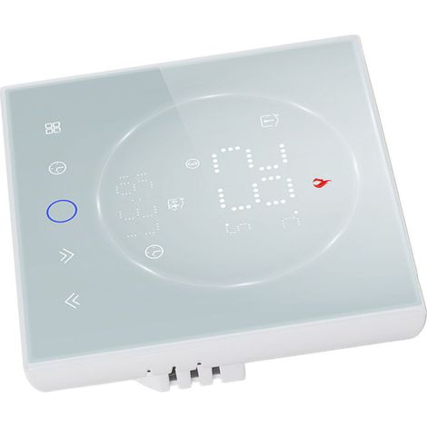 Jeffergarden Thermostat intelligent sans fil pour la maison, chaudière murale programmable avec précision, AC95-240V, carré blanc