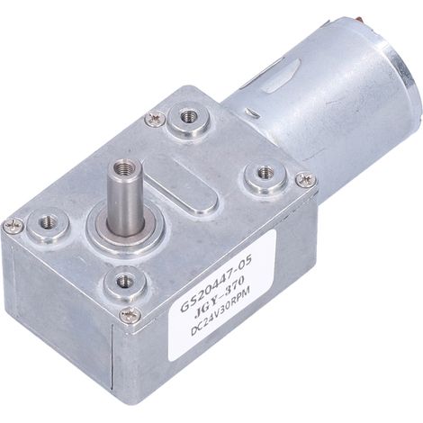Moteur à engrenage à vis sans fin CC 24 V (avec contrôleur de vitesse), réducteur miniature à couple élevé, adapté aux robots et aux serrures électroniques (24 V 30 tr/min).