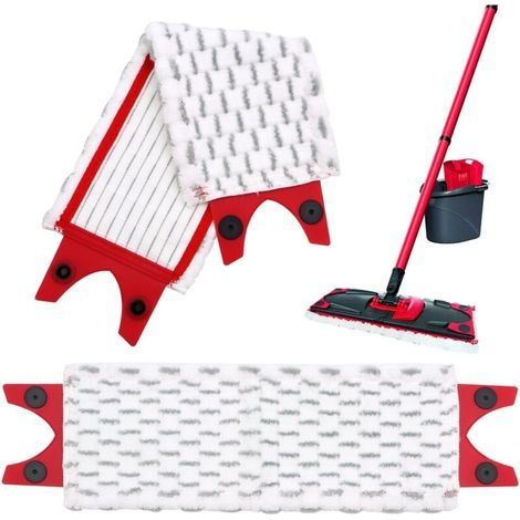 Replacement Microfibre Pad, Têtes de Balai Plates en Microfibre pour Vil Ultramax 2 en 1 Spray Remplacer, Recharges en Microfibre pour Bbalai Domestique (Lot de 2) (1/5)
