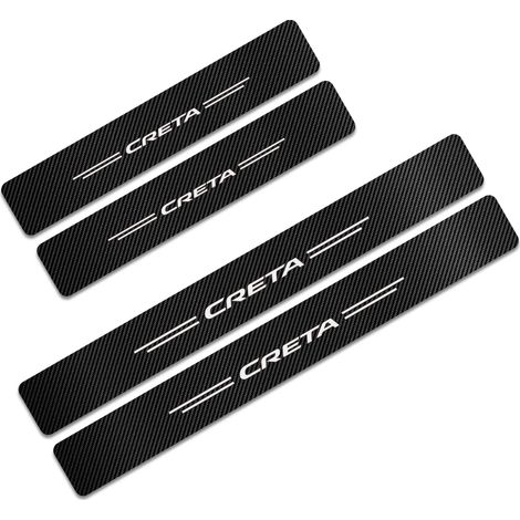 (Pour CRETA) 4 autocollants en fibre de carbone pour seuils de portières de voiture Hyundai I20 I10 KONA IONIQ I40 CRETA EQUUS IX25 IX55 EON - Accessoires auto (1/3)