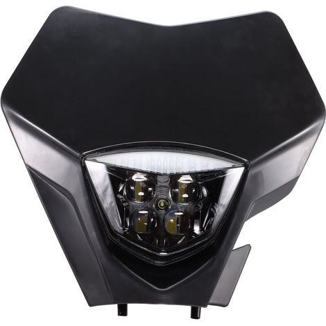 Universeller schwarzer LED-Scheinwerfer für Offroad-Motorräder, hohe Leuchtkraft, wasserdicht, kompatibel mit verschiedenen Modellen, darunter Honda, Yamaha, Kawasaki und Suzuki, zur Aufrüstung von Sc (1/4)