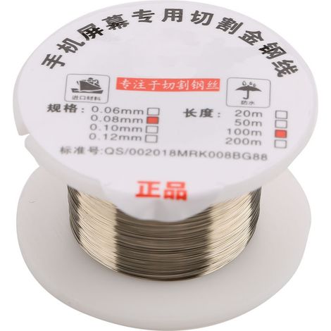 100m Molybdenum Cutting Wire Line for LCD Display Screen Separator Repair (0.08mm100m)