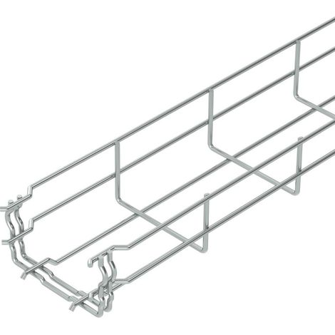 OBO Bettermann Gitterrinne GRM 55x100x3000 Stahl galvanisch verzinkt, 3 Meter, 6001442