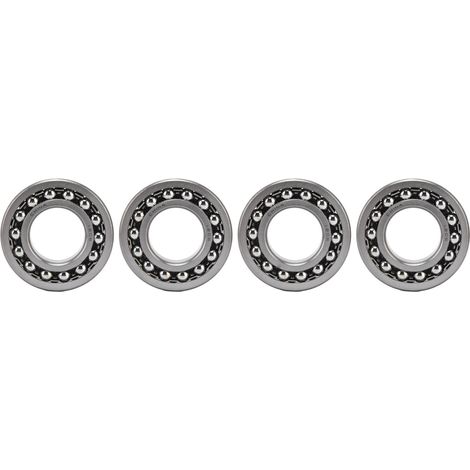 Satz mit 4 zweireihigen Kugellagern 1206, hohe Drehzahl, geräuscharm, selbstausrichtend, aus Metall, für industrielle Anwendungen (1/5)