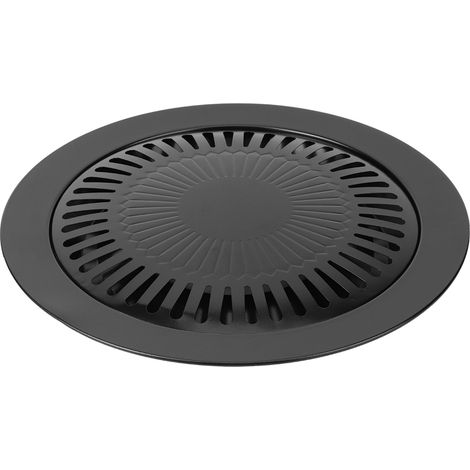 Plaque De Cuisson Barbecue - Ronde Antiadhésive En Fer - Pour Barbecue Coréen - 32x32 cm - 1 Pièce (1/5)