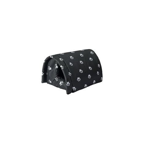 Niche d'extérieur pour Chat Résistante à l'hiver Imperméable et Chaude Maison d'animaux avec Doublure Douce Pliable Résistant Aux Intempéries Abri pour Animaux Domestiques Errants 54x42x36cm