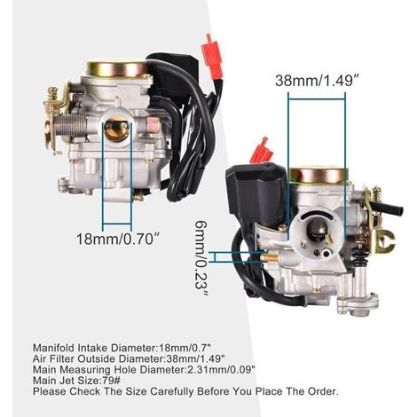 PD18J PD18 4-stroke carburetor as a replacement for GY6 50cc 60cc 80cc scooter carburetors 139QMB 139QMA