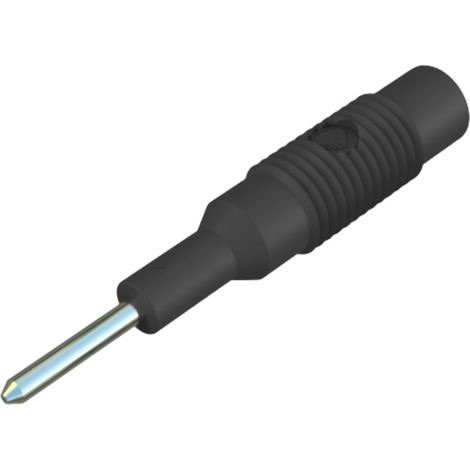 SKS Hirschmann MZS 2 Übergangsstecker Stecker 2 mm - Buchse 4 mm Schwarz 1 St.