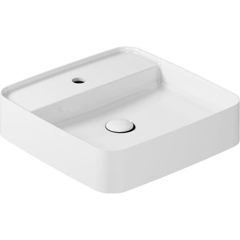 Lavabo Smartb appoggio cm. 45x45 quadrato bianco lucido di (1/2)