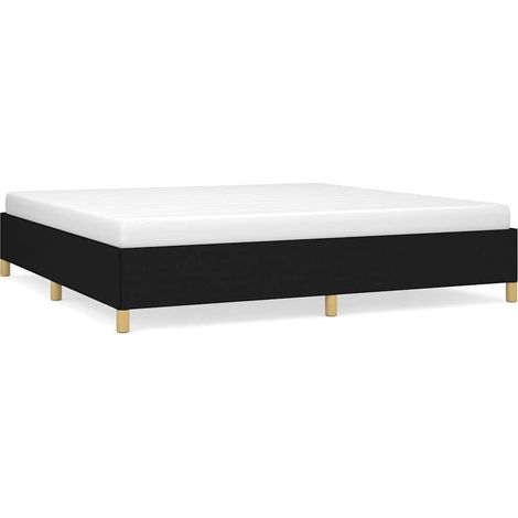 Maison Exclusive - Cama sin colchón tela negro 200x200 cm (1/5)