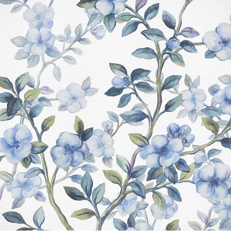 papier peint panoramique fleurs vintage bleu - Komar (1/3)