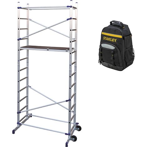 Gerüst für den Hausgebrauch - Arbeitsbühne max 4.36m + Rucksack - PN/CLI-SAC