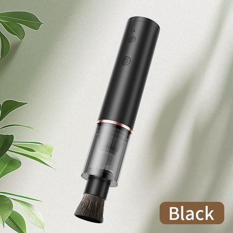 Mini Aspirateur Sans Fil Rechargeable V08 Noir – Nettoyeur de Bureau et Voiture pour Poussière et Café, 1 Pièce-lsw