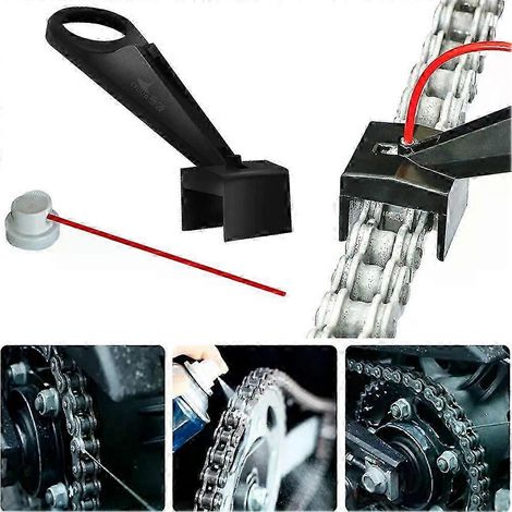 Applicateur de lubrifiant pour chaîne de moto, cire pour chaîne sans dégâts, accessoire de nettoyage de chaîne, aérosol de graissage pour chaîne de moto, outil d'entretien d'engrenage - JXLGV (1/5)