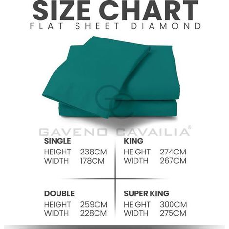 Drap Plat - Polycoton 50 50 - Pour Lit Double - Bleu Sarcelle Profond - 240 x 260 cm (1/5)