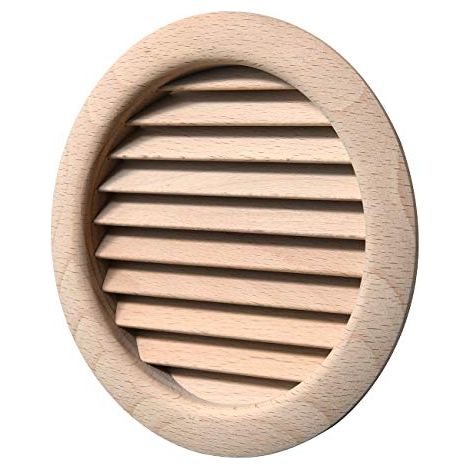 La Ventilazione LGRS125F Grille de Ventilation Ronde en Bois de hetre, pour l'installation. Diametre, 140 mm (1/5)