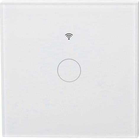 Interrupteur mural tactile intelligent, télécommande RF433 sans fil, 1 pôle, sans fil neutre requis, panneau de commande mural moderne (1/5)