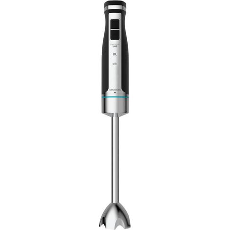 Cecotec Batidora de Mano PowerGear 1500 XL Pro. 1500 W, 21 Velocidades + Turbo, Acero/Silicona, Pie XL, Cuchilla de 4 hojas