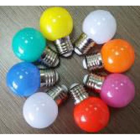 Ampoule Retrofit E27 G45 LED pour guirlande lumineuse, acrylique, 1 W, jaune