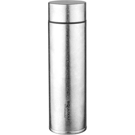 Bouteille d'eau isolée légère de voyage 450ml, flacon sous vide en titane avec filtre à thé, bouteilles métalliques d'extérieur, Camping randonnée (1/5)