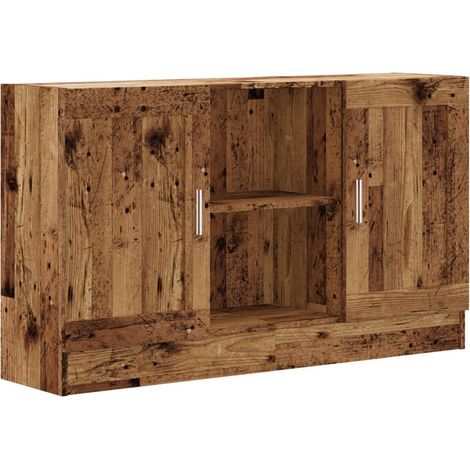 Credenza cassettiera cassettiera mobile contenitore organizer cucina soggiorno soggiorno legno vecchio 120 x 30,5 x 70 cm derivati del legno marrone 020036599