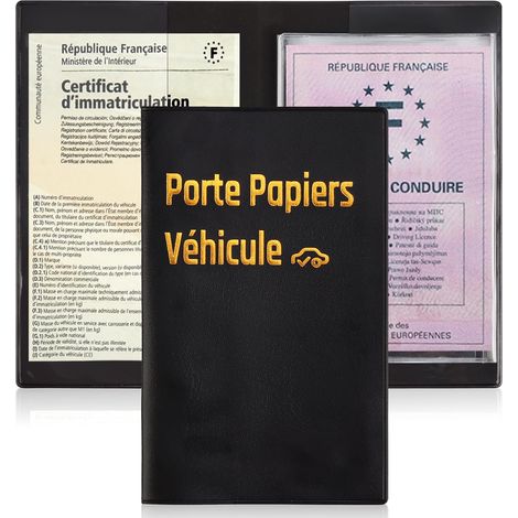 1 Pack of Car Document Holder with 3-Part Transparent Grey Card Case for Vehicle Document Holder 20 x 16 cm for Driver's Licence Insurance ID Card (1/5)