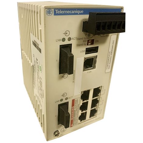 Telemecanique TCSESM083F2CU0 Switch Ethernet gestito 6 porte in rame - 2 porte in fibra multimodale