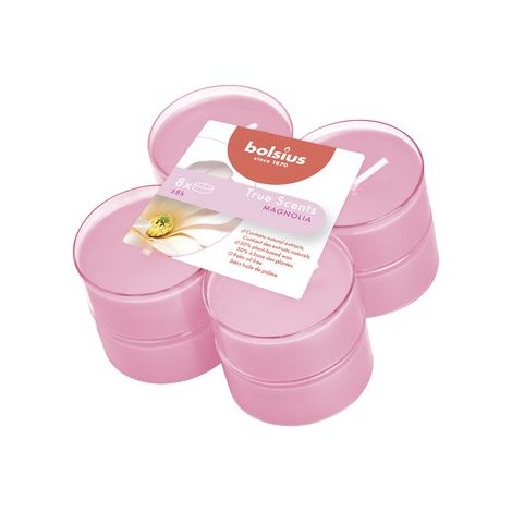 Bougies parfumées Bolsius Maxi Light Magnolia - 8 pcs.