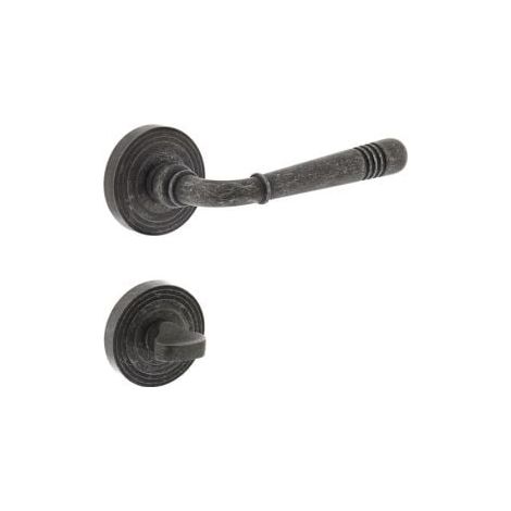 Bouton-Rosace Helena Zamak F77 gris WC (1/2)