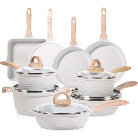 23-Piece Induction Cookware Set, Frying Pan and Saucepan Set (1/5)