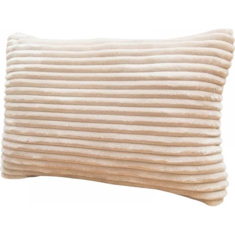 Housse De Coussin Rectangulaire - 30 x 50 cm - Velours Côtelé Flanelle - Fermeture Éclair Invisible - Pour Canapé Fauteuil Lit Chambre Salon (1/4)