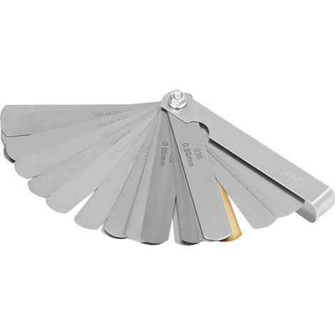 Metrische Dickenlehre 0,04-0,8 mm, Stahlklinge mit Lasergravur, präzises Spaltmessgerät für den professionellen Einsatz und Heimwerker. (1/5)