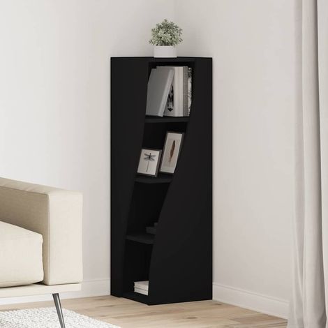 Eckschrank Schwarz 32x32x102cm Holzwerkstoff