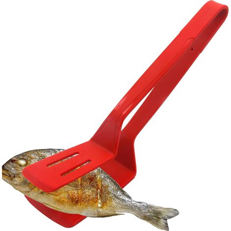 Ustensiles de cuisine en silicone, pinces à grill en silicone de qualité supérieure, spatule à grill multifonctionnelle (28 cm) (1/5)