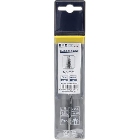 Broca 5,5 mm HSS-DIN 338-G TURBO STEP BOHRCRAFT 12020700550 (1/5)