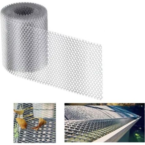 Filet De Protection Pour Gouttière - Maille Aluminium 15 cm x 600 cm - Découpable - Résistant Aux Intempéries - 1 Pièce (1/5)