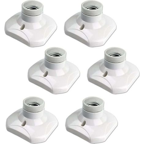 Portalámparas de cerámica, aptos para luminarias, portalámparas de rosca, portalámparas E27, resistentes al calor, aptos para garajes, sótanos, áticos y otros lugares.